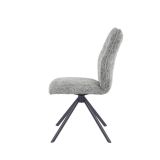 Pack de 2 Sillas Tapizadas en Tela Musgo, Patas Negras, Asiento y Respaldo Ergonómicos y Acolchados Medidas 63x48x93 cm