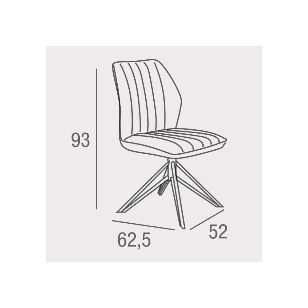 Pack de 2 Sillas con Respaldo y Asiento Tapizados en Tela Gris, Pata Metálica en Acabado Negro Mate, Medidas 62,5x52x93 cm