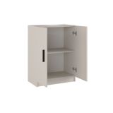 Conjunto de Muebles de Cocina Alto y Bajo de 2 Puertas en Madera Beige, 61x61x29 cm y 60x80x34 Cm