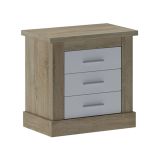 Pack de Dormitorio con Cabecero de 160 x 120 cm + 2 Mesitas de Noche + Cómoda | Color Cambria y Blanco