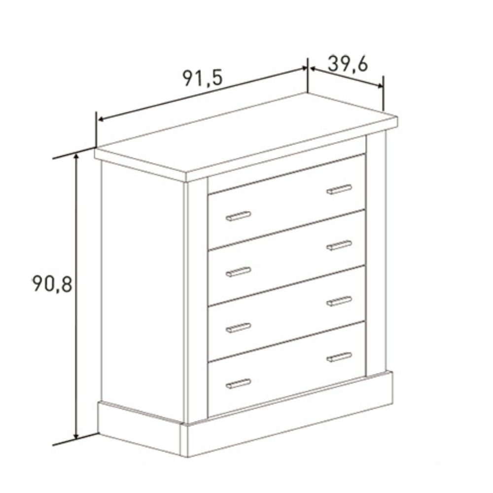 Pack de Dormitorio con Cabecero de 160 x 120 cm + 2 Mesitas de Noche + Cómoda | Color Cambria y Blanco